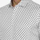 White Printed Slim Fit Formal Shirt | Greenfibre