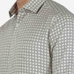 Beige Printed Slim Fit Formal Shirt | Greenfibre