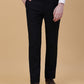 Navy Blue Solid Slim Fit Formal Trouser | Greenfibre