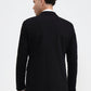 Black Solid Regular Fit Blazer | Greenfibre