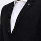 Black Solid Regular Fit Blazer | Greenfibre