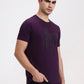 Wine Printed Slim Fit T-Shirt | Greenfibre