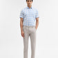 Light Grey Solid Super Slim Fit Casual Trouser | Greenfibre