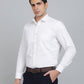 White Printed Slim Fit Party Wear Shirt | Greenfibre