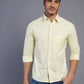 Yellow Solid Slim Fit Casual Shirt | Greenfibre