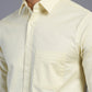 Yellow Solid Slim Fit Casual Shirt | Greenfibre