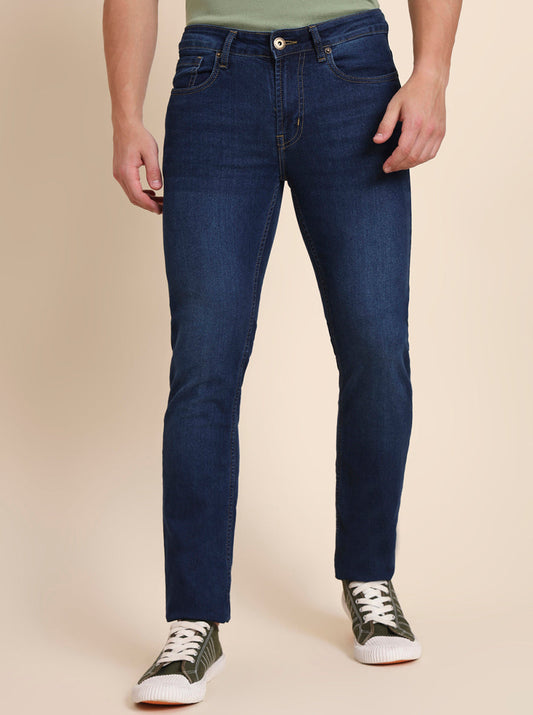 Dark Indigo Washed Narrow Fit Jeans | Greenfibre