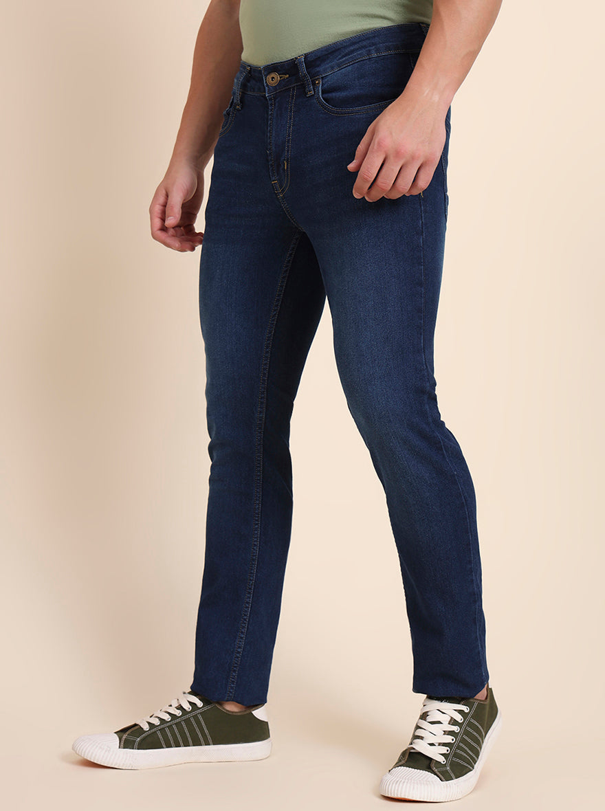 Dark Indigo Washed Narrow Fit Jeans | Greenfibre