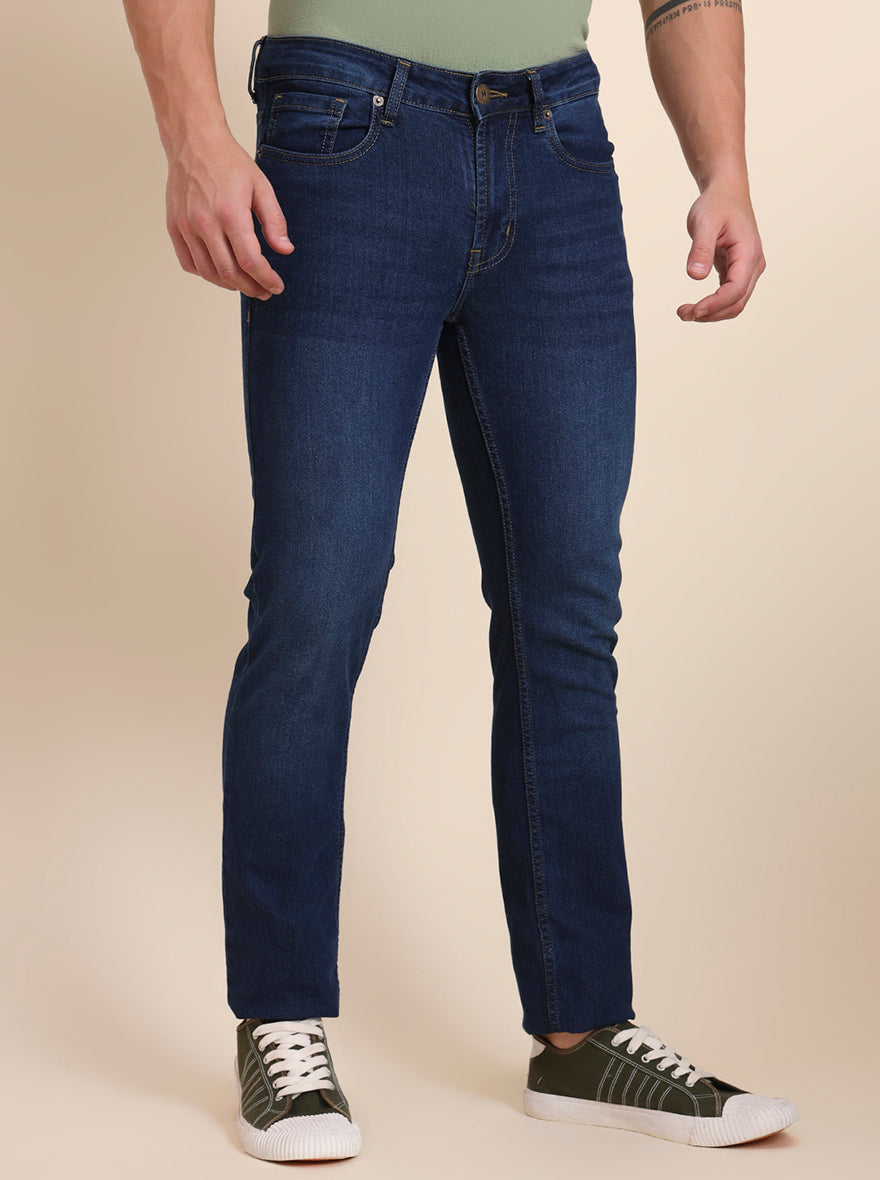 Dark Indigo Washed Narrow Fit Jeans | Greenfibre