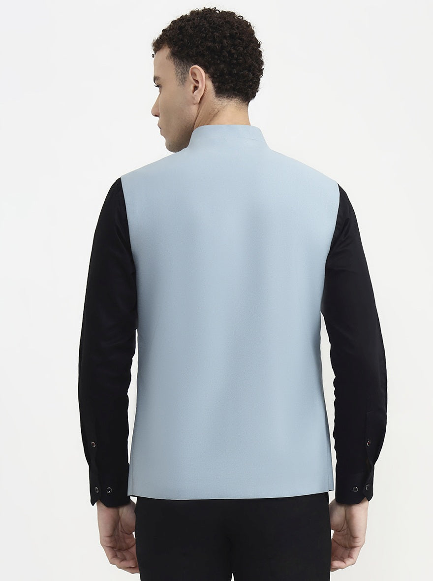 Teal Solid  Waistcoat | Greenfibre