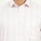 Light Pink Checked Regular Fit Formal Shirt | Greenfibre