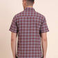 Chocolaty Brown Checked Slim Fit Casual Shirt | Greenfibre
