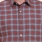 Chocolaty Brown Checked Slim Fit Casual Shirt | Greenfibre