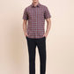 Chocolaty Brown Checked Slim Fit Casual Shirt | Greenfibre