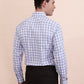 Blue Checked Regular Fit Formal Shirt | Greenfibre