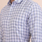 Blue Checked Regular Fit Formal Shirt | Greenfibre