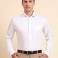 White Solid Slim Fit Party Wear Shirt | Greenfibre