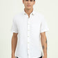 White Solid Slim Fit Casual Shirt | Greenfibre