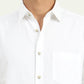 White Solid Slim Fit Casual Shirt | Greenfibre
