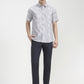 Grey Printed Slim Fit Casual Shirt | Greenfibre