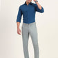 Light Green Solid Slim Fit Casual Trouser | Greenfibre