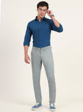 Light Green Solid Neo Fit Casual Trouser | Greenfibre
