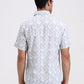 Blue Printed Slim Fit Casual Shirt | Greenfibre