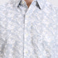 Blue Printed Slim Fit Casual Shirt | Greenfibre
