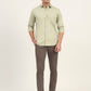 Olive Solid Super Slim Fit Casual Trouser | Greenfibre