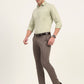 Olive Solid Super Slim Fit Casual Trouser | Greenfibre