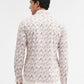 Cream Printed Slim Fit Casual Shirt | Greenfibre