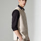 Beige Solid Waistcoat | Greenfibre