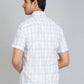Blue Checked Smart Fit Semi Casual Shirt | Greenfibre