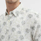 Light Green Printed Slim Fit Casual Shirt | Greenfibre