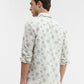Light Green Printed Slim Fit Casual Shirt | Greenfibre