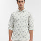 Light Green Printed Slim Fit Casual Shirt | Greenfibre
