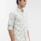 Light Green Printed Slim Fit Casual Shirt | Greenfibre