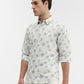 Light Green Printed Slim Fit Casual Shirt | Greenfibre