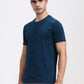 Teal Printed Slim Fit T-Shirt | Greenfibre