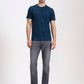 Teal Printed Slim Fit T-Shirt | Greenfibre
