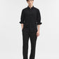 Shadow Black  Solid Slim Fit Casual Shirt | Greenfibre