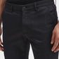 Black Solid Super Slim Fit Casual Trouser | Greenfibre