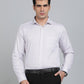 White Printed Regular Fit Formal Shirt | Greenfibre