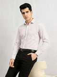 White Printed Regular Fit Formal Shirt | Greenfibre
