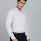 White Printed Regular Fit Formal Shirt | Greenfibre