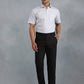 Black Solid Slim Fit Formal Trouser | Greenfibre