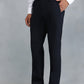 Navy Blue Solid Slim Fit Formal Trouser | Greenfibre