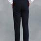 Navy Blue Solid Slim Fit Formal Trouser | Greenfibre