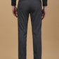 Dark Grey Solid Slim Fit Formal Trouser | Greenfibre