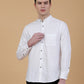 White Solid Slim Fit Formal Shirt | Greenfibre